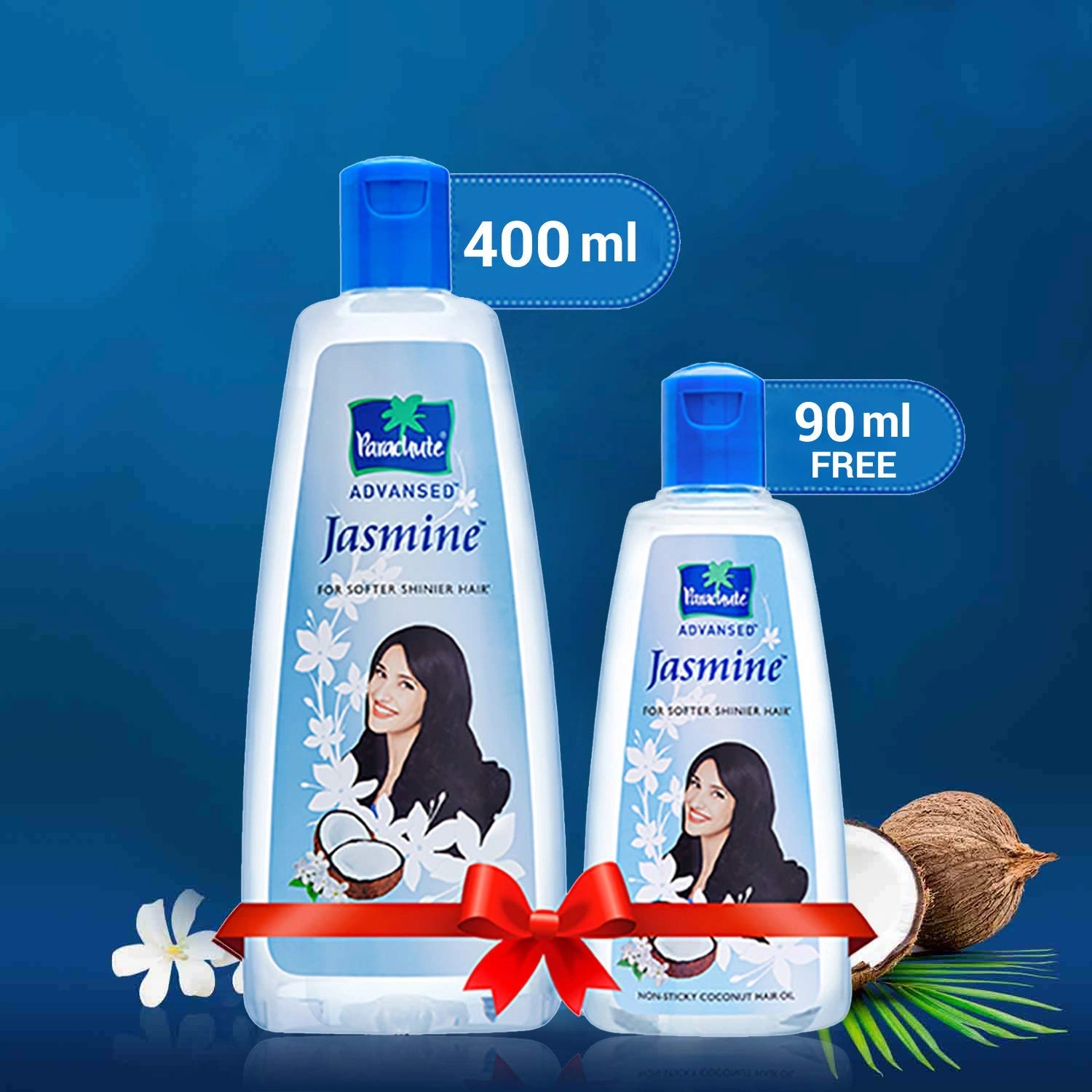 Parachute Advansed Jasmine Coconut Hair Oil, 400ml (Free 90ml) Pack Of 3-3