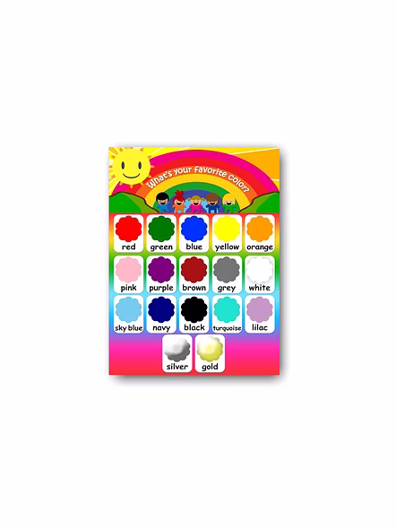 Charts for Kids | Poster for Kids Learning, Kindergarten | Kids Poster | "Choose the Color Fun Chart for Kids" | Homeschooling and Nursery | Multicolor Posters Poster