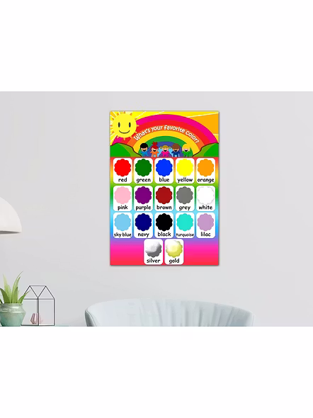 Charts for Kids | Poster for Kids Learning, Kindergarten | Kids Poster | "Choose the Color Fun Chart for Kids" | Homeschooling and Nursery | Multicolor Posters Poster