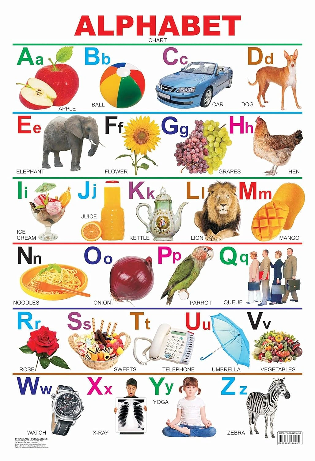 Alphabet Educational Wall Chart for Kids &amp; Nursery Rhymes Jumbo Picture Book-A3 Size Book with 31 Rhymes (My Jumbo Books) &amp; Parts of The Body Educational Wall Chart For Kids Product Bundle-1