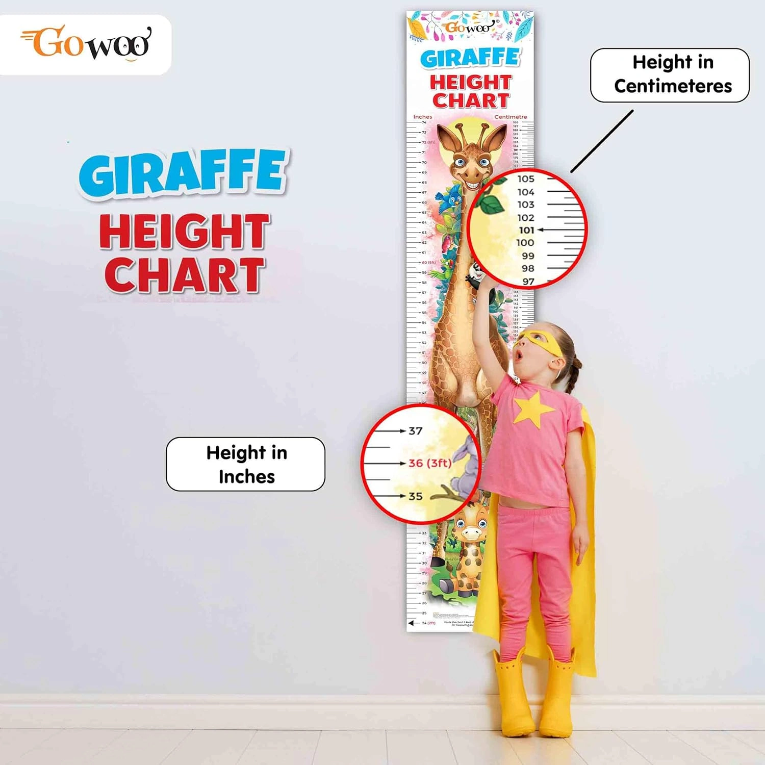 GIRAFFE HEIGHT CHART | Giraffe Adventures: Tracking Growth with the Giraffe Height Chart Hardcover-2