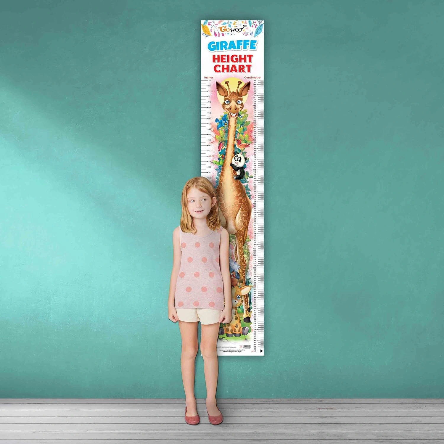 GIRAFFE HEIGHT CHART | Giraffe Adventures: Tracking Growth with the Giraffe Height Chart Hardcover-RDSS100847