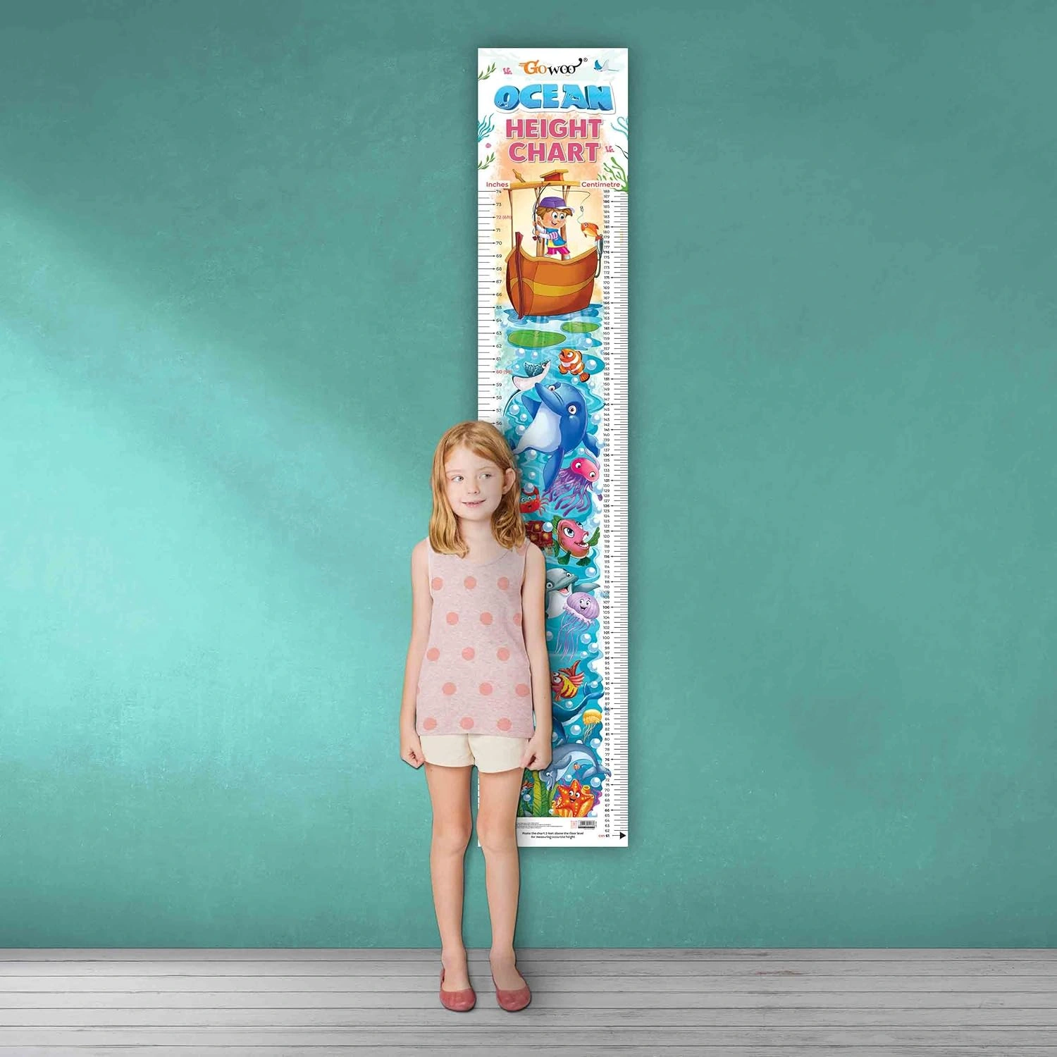 OCEAN HEIGHT CHART |Ocean-themed Height Chart for Little Explorers. Hardcover-RDSS100849