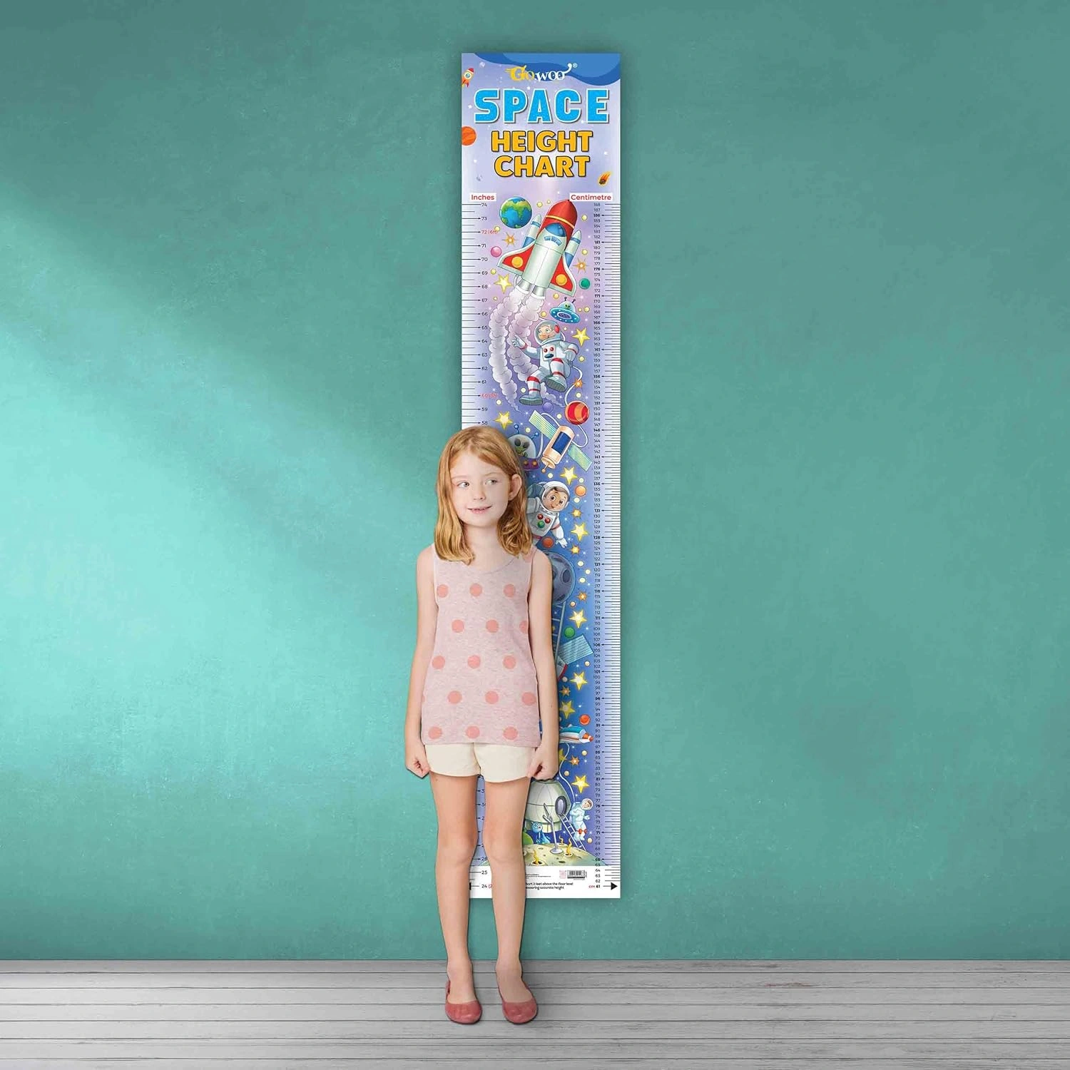 SPACE HEIGHT CHART | Cosmic Heights: Exploring Space with a Height Chart Hardcover-RDSS100851