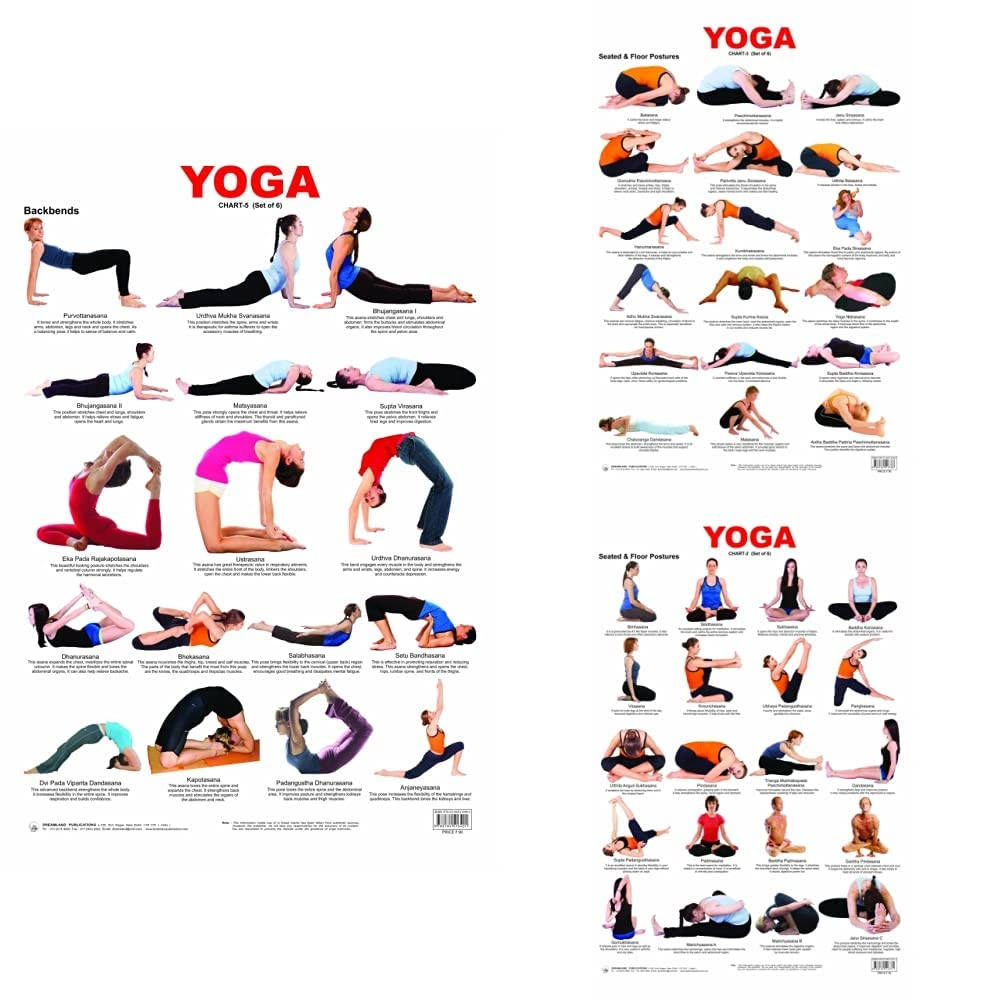 Yoga Chart 5 + Yoga Chart 3 + Yoga Chart 2 + Yoga Chart 1 (Set of 4 Books) Product Bundle-RDSS100915