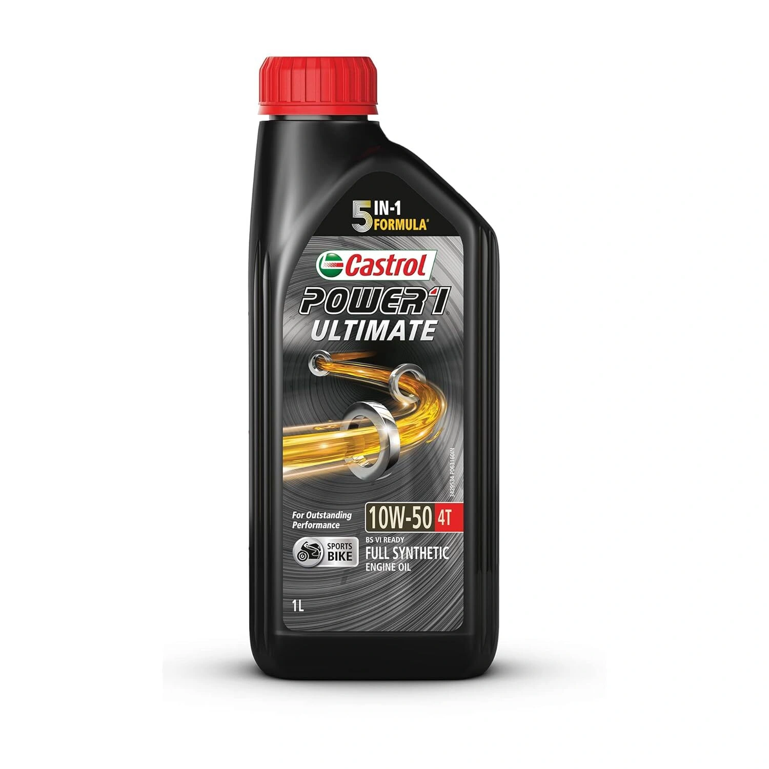 Castrol POWER1 ULTIMATE 10W-50 4T Full Synthetic Engine Oil for Bikes 1L-4