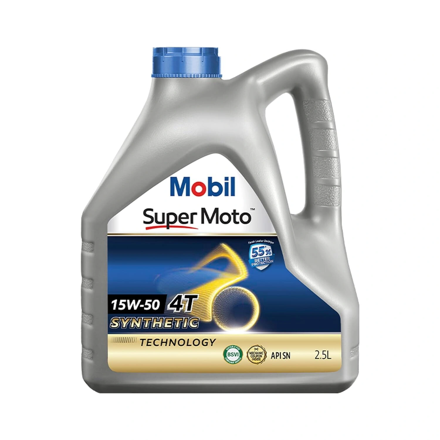 Mobil Super Moto 4T Synthetic Technology 15W-50 Engine Oil for Bikes (2.5 L)-2