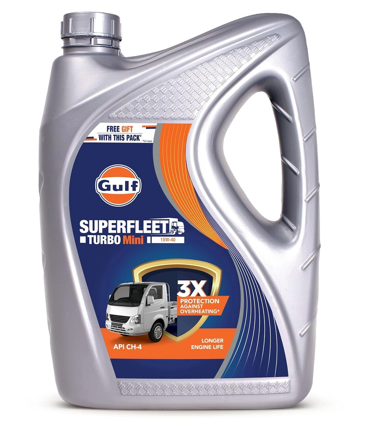 Gulf Super Fleet Turbo Mini 15W-40 [3 L] Mini Truck Multi-Grade Engine Oil-3