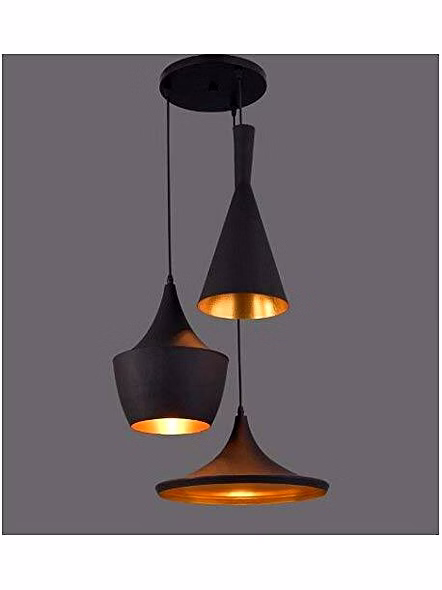 Lexton 40 Watt Metal Shade Pendant Ceiling Lamp Fixture (Bulb Not Included) | for Home Interior Decorations (Multicolor, Pack of 1)