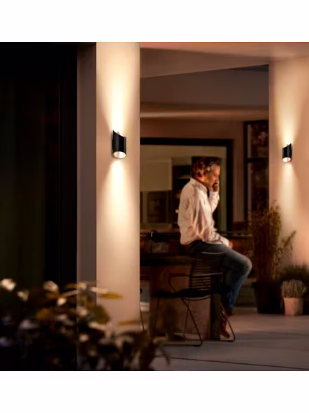 Philips 10W Decorative Wall Light/Wall Lamp | Russet Integrated LED Outdoor Light for Home Decoration | Color : Tunable White