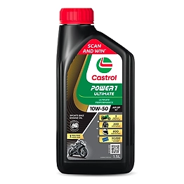 Castrol POWER1 ULTIMATE 10W-50 4T Synthetic Engine Oil for Super Bike | With 5-in-1 Full Synthetic Technology | Meant for High Performance Bikes | BS6 Ready |1.5L