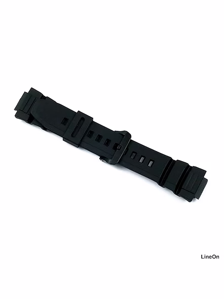16mm Resin Watch Strap (Black) Compatible With CASI0 MCW-100H, W-S220, HDD-S100 with Tool and Pins