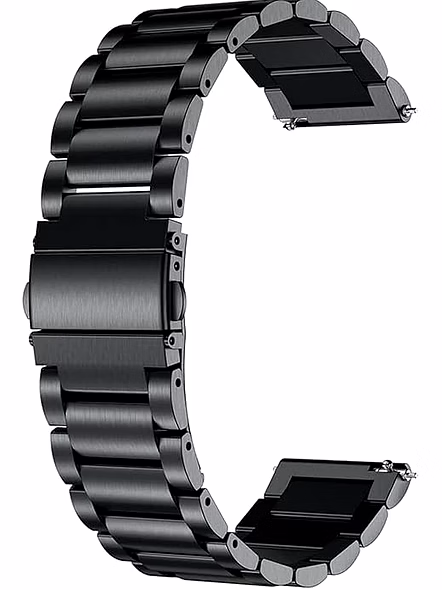 22mm Silicone Strap for Smart Watches | Combo Pack Compatible With Noise, Fireboltt, Boat Xtend, Pebble, Boat Flash, Noise Color Fit, Ultra Smart Watch & All Watches | Dark Black Colour