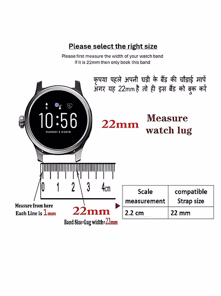 22mm Silicone Strap for Smart Watches | Combo Pack Compatible With Noise, Fireboltt, Boat Xtend, Pebble, Boat Flash, Noise Color Fit, Ultra Smart Watch &amp; All Watches | Dark Black Colour
