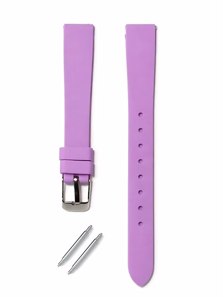 6mm Thick Soft Silicone Waterproof Breathable Watch Strap Metal Buckle Replacement - PACK OF 1