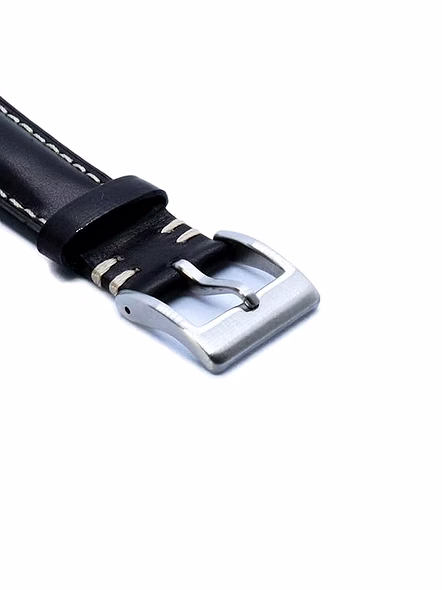 RDX Global Fashion Quick Release Cordovan Leather Watch Strap | Size: 20 mm | Colour: Black