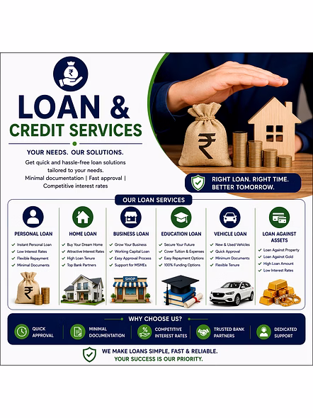 Loan Assistance Services (Personal, Business, Home Loan)