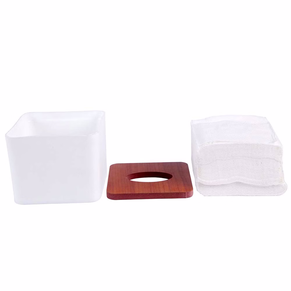 Table Top Tissue Box Holder with Wooden Lid | Premium Tissue Dispenser | Pop-Up Tissue Storage Box for Home, Office & Car image 2