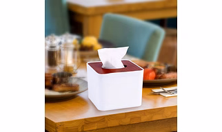Table Top Tissue Box Holder with Wooden Lid | Premium Tissue Dispenser | Pop-Up Tissue Storage Box for Home, Office & Car