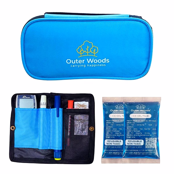 Outer Woods Insulated Insulin Cooler Bag | 6+ Hours Cooling | Compact Size | 2 x 100ml Ice Gel Packs Included image 4