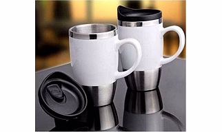 STAILESS STEEL MUGWHITE