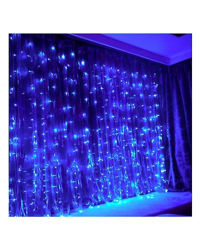 Water Fall Mode LED Curtain String Lights Blue - Decorative light for Valentine Wedding-BLCURLEDLIG