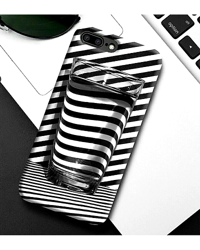 Water Glass with Zebra lines Case-126