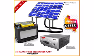 200 Watt off-grid solar power plant