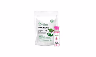 Bhringraj  Powder 100 gm + Rose water 100 ml
