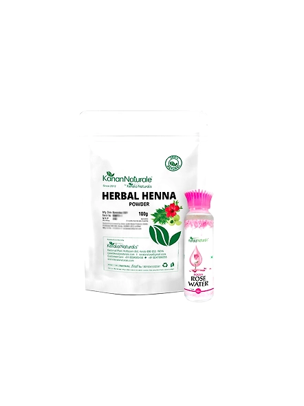 Herbal Henna Powder 100 gm + Rose water 100 ml-KN030