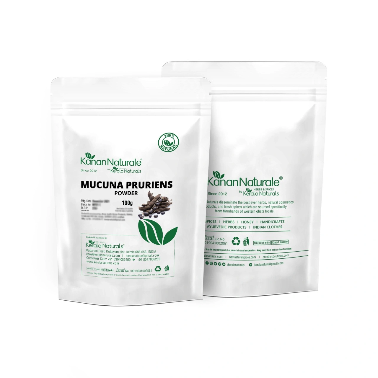 Kanan Naturale Mucuna Pruriens 200 gm ( 100 gm x 2 Packs )-1