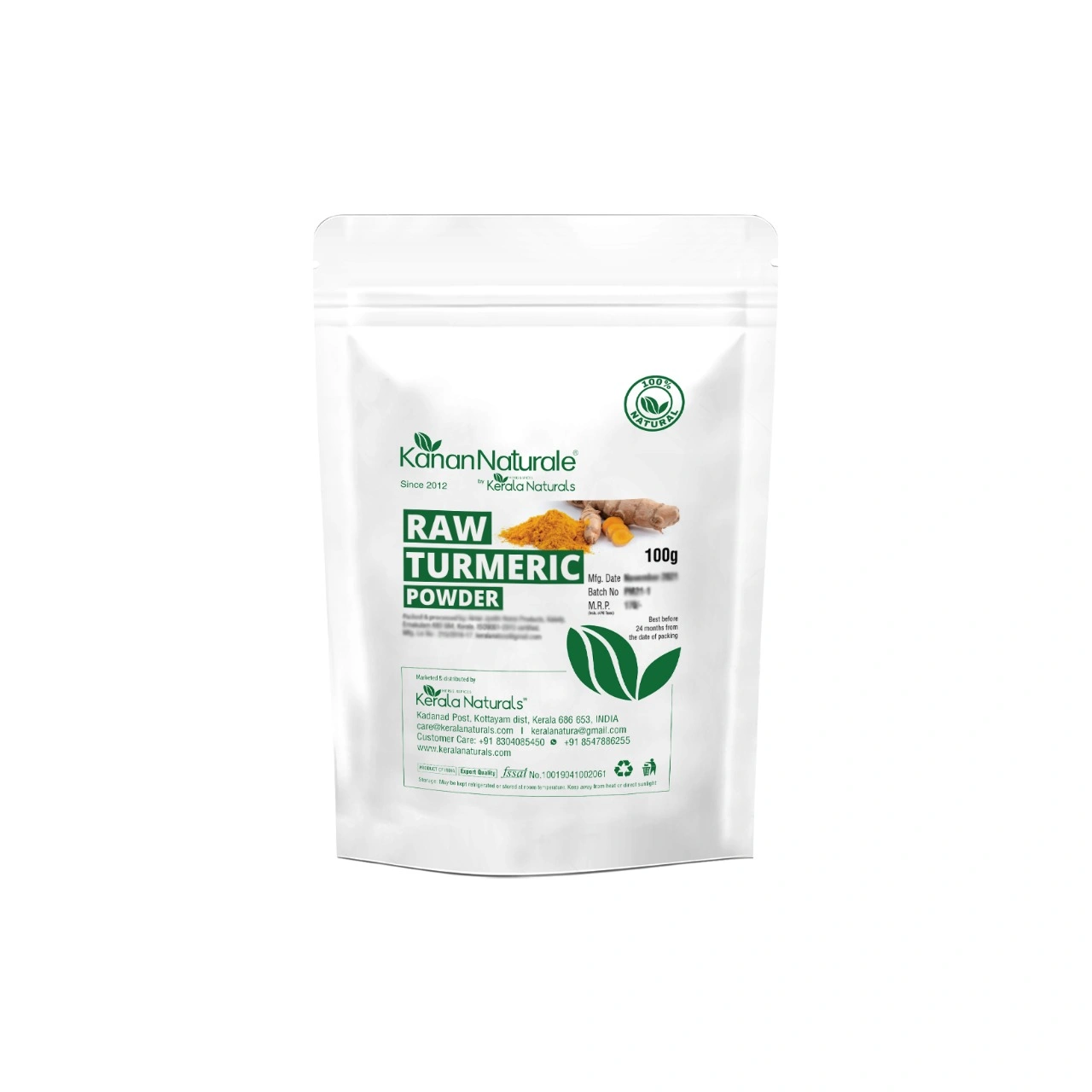 Kanan Naturale Raw Turmeric Powder 200 gm ( 100 gm x 2 Packs )-11298700