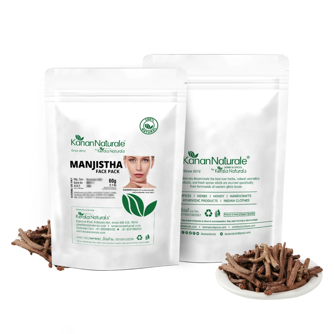 Kanan Naturale Manjistha Face pack 60 gm-3