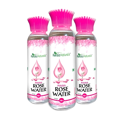 Kerala Naturals Rose water 300 ml ( 100 ml x 3 Packs )