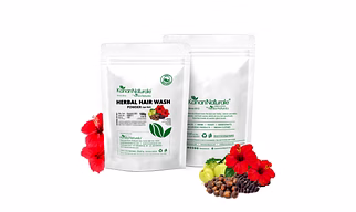 Kerala Naturals Ayur thali - Herbal Hair wash Powder 200 gm ( 100 gm x 2 Packs )