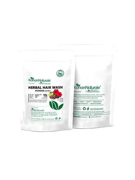 Kerala Naturals Ayur thali - Herbal Hair wash Powder 200 gm ( 100 gm x 2 Packs )-200gm-3