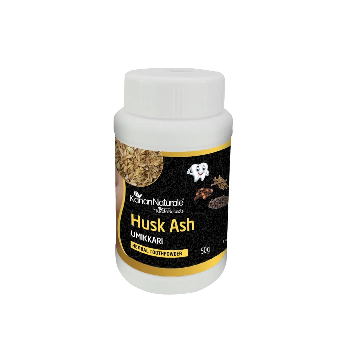 Kerala Naturals Husk Ash - Herbal Tooth Powder 50gm-1