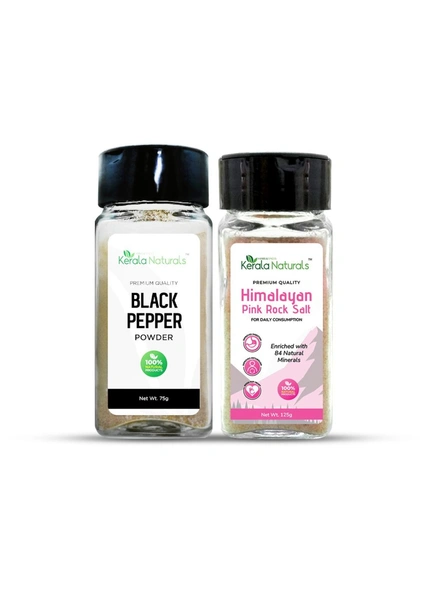Himalayan Pink Rock Salt &amp; Black Pepper Combo-KNSPC01
