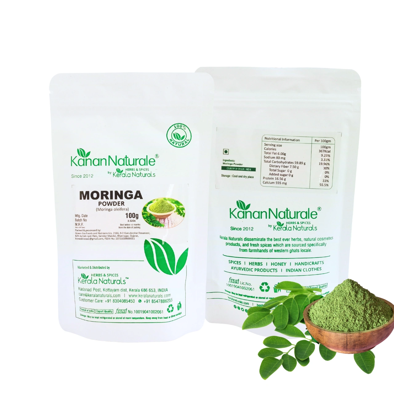 Organic Moringa Powder - Nutrient-Rich Superfood for Energy, Detox, and Healthy Skin-12547410