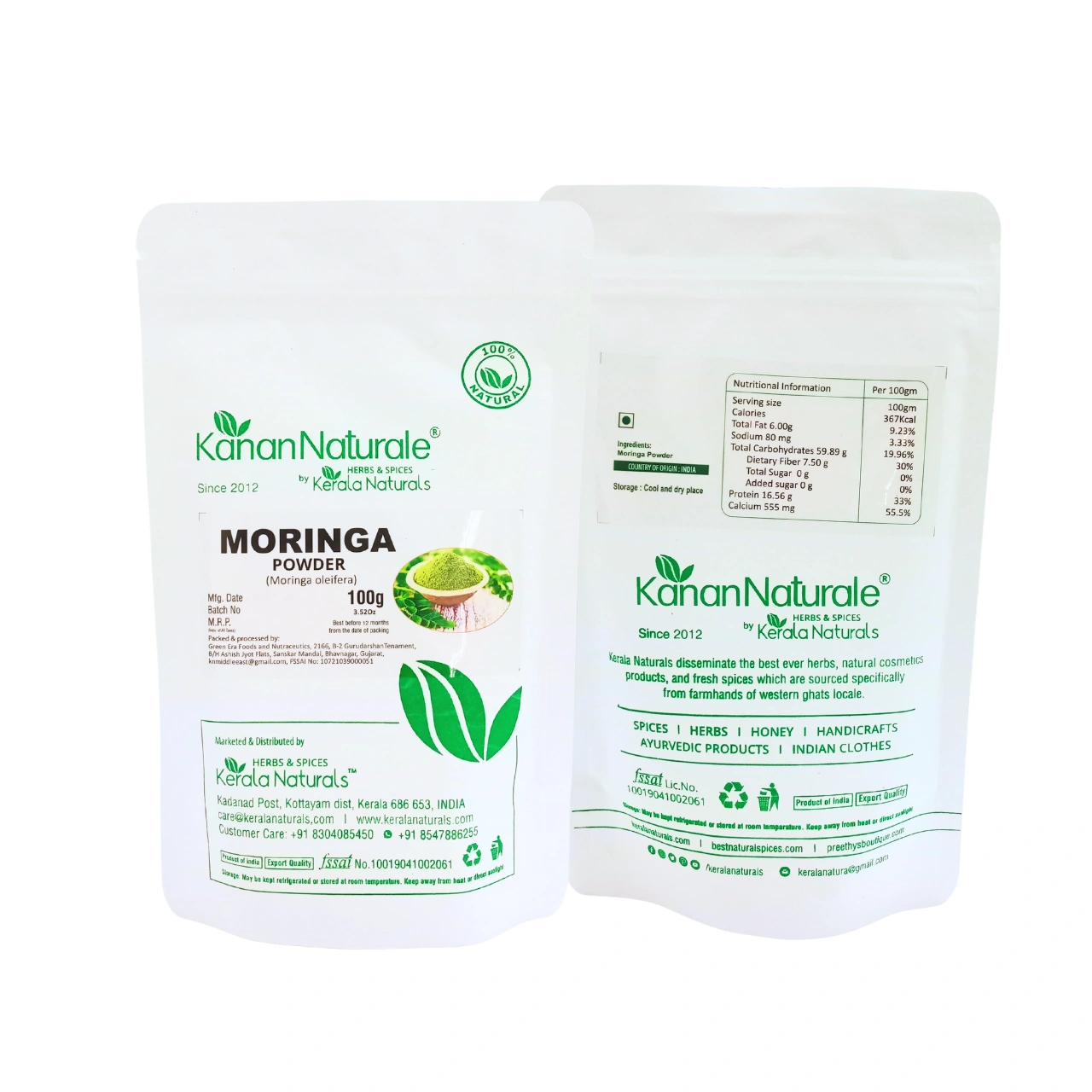 Organic Moringa Powder - Nutrient-Rich Superfood for Energy, Detox, and Healthy Skin-1