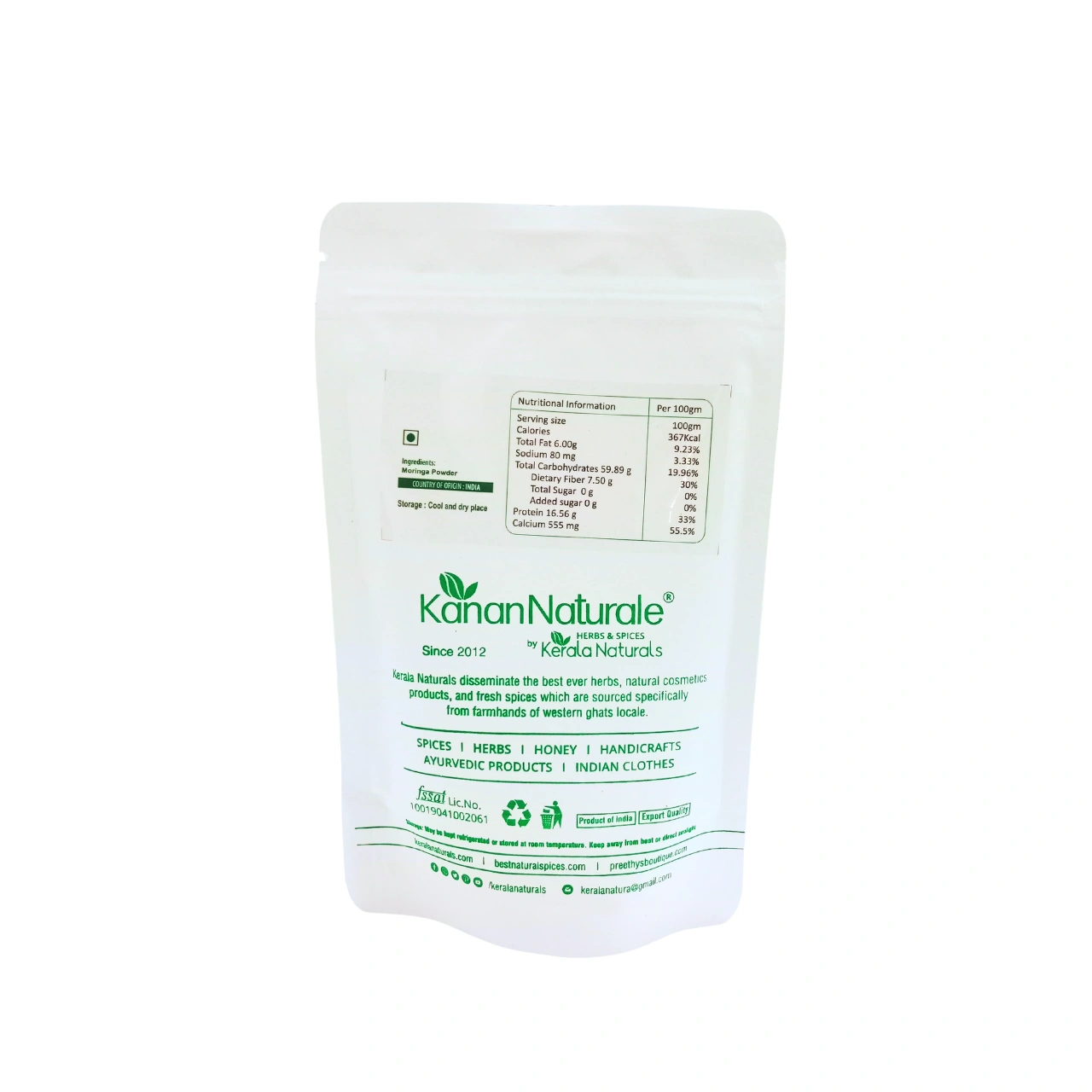 Organic Moringa Powder - Nutrient-Rich Superfood for Energy, Detox, and Healthy Skin-2