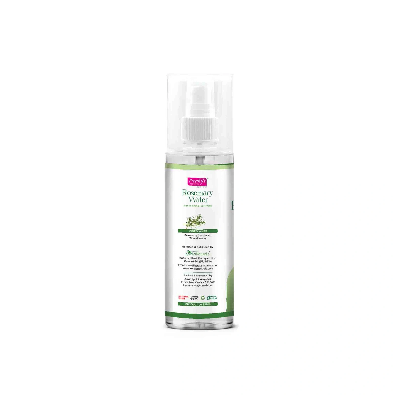 Preethy's Boutique Rosemary Water 200ml - Natural Hair &amp; Skin Hydrating Spray-1