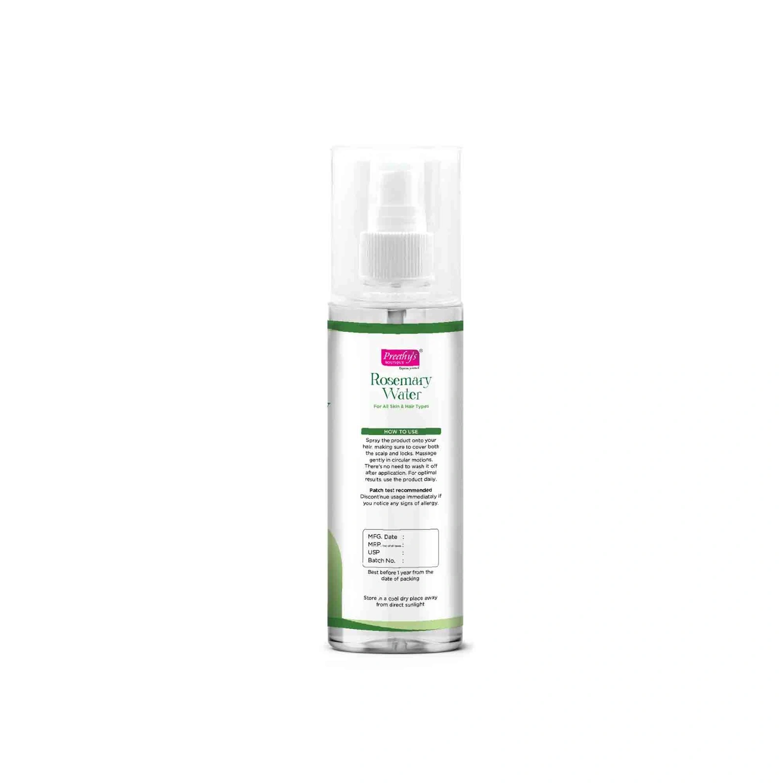 Preethy's Boutique Rosemary Water 200ml - Natural Hair &amp; Skin Hydrating Spray-2