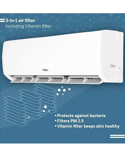 Billion 1.5 Ton 3 Star BEE Rating 2018 Split AC - White-1
