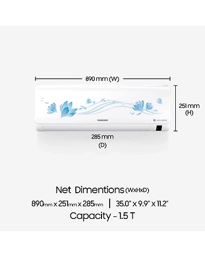 Samsung 1.5 Ton 3 Star BEE Rating 2018 Inverter AC - White-3
