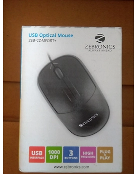 Zebronics Zeb-Comfort+ Wired Mouse (Black)