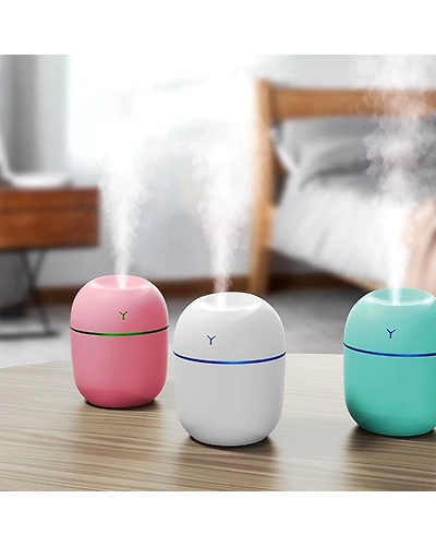 Portable Mini USB Humidifier with LED Light Atomizer-Green-1