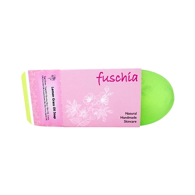 Fuschia - Lemon Grass Oil Natural Handmade Herbal Soap-Lemon Grass oil