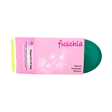 Fuschia - Peppermint Oil Natural Handmade Herbal Soap-Peppermint Oil