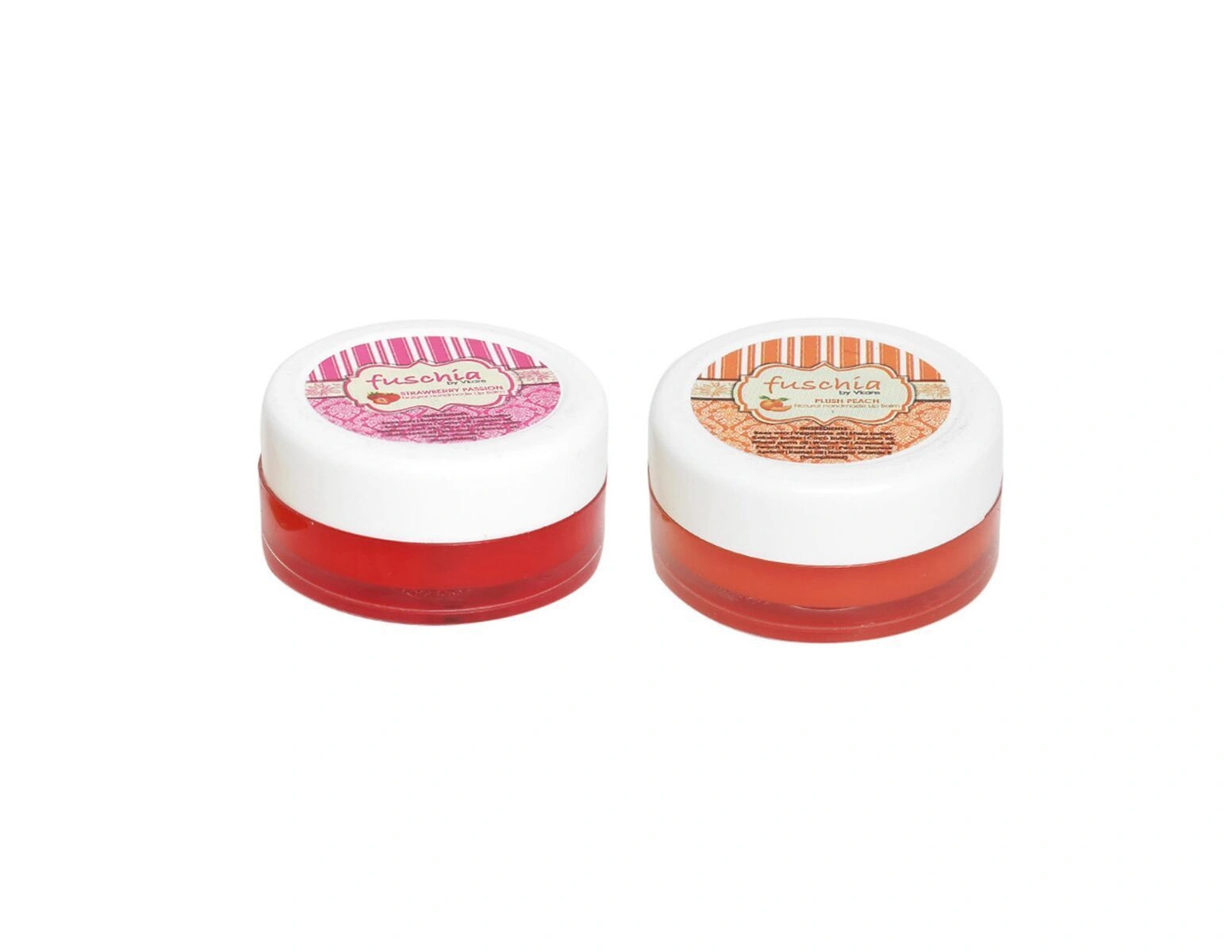 Fuschia â€“ Strawberry &amp; Peach Lip Balm Combo-Strawberry&Peach